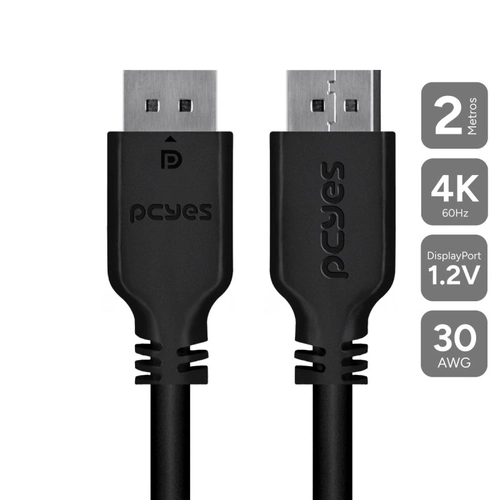 Cabo Displayport 1.2 Pcyes - 2 Metros - Pdpm-2