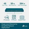 Switch Gigabit L2+ 52p C/ 48 Portas Poe+ Tl-sg3452p Smb Imp