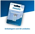 Pilha Philips AAA, Alcalina, LR03P2B/59, 1.5V - Embalagem com 2 Unidades