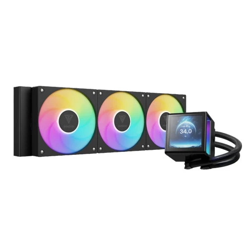 Water Cooler Gamdias Chione P5-360 RGB 360mm com Display LCD - Preto