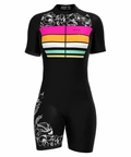Macaquinho de Ciclismo Feminino Hibisco Rosa
