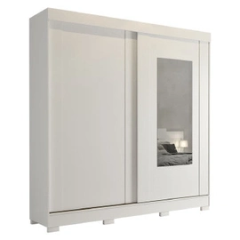 Roupeiro Panan Ilheus 100  Mdf 2pts 3 Gvs C/ Espelho - 40010091-0002