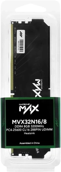Memória DDR4 Macrovip Max 16GB, 3200MHz, CL16, Preto - MVX32N16/16