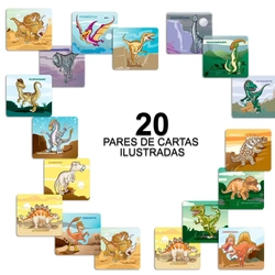 Jogo da memória dinossauros 7269 - Pais e filhos