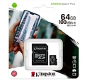 Cartão de Memória Kingston Canvas Select Plus microSD 64GB com Adaptador - SDCS2/64GB