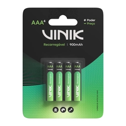 Pilha Recarregável Aaa C/4 - 900mah 1.2v - Vp3ab4r