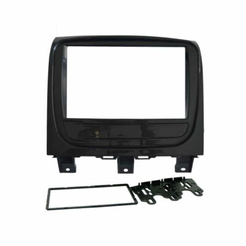 Moldura Fiamon  2 Din Fiat Palio Way 14/ 17 Grafite Escuro Brilhante