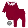 Conjunto Body Manga Longa com Gola e Mijão Babado Feminino - Cerejinhas