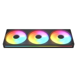 Ventoinhas Cougar Unity360-RB ARGB, Kit de 3 Ventoinhas PWM de 120mm,Preto - 3MUN36RA1.0001
