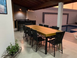 Combo Jogo de mesa Natal 8L e 04 banquetas