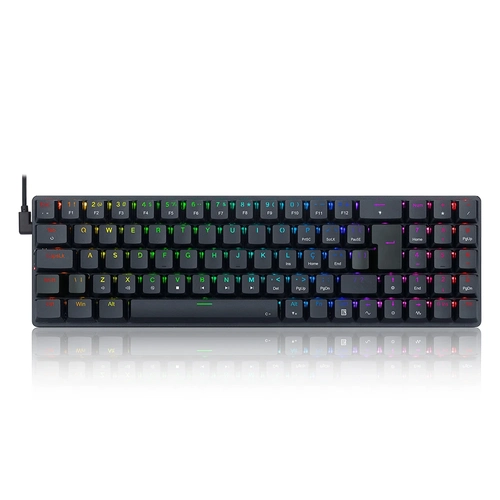Teclado Mecanico Gamer Redragon Ashe RGB Preto Switch Azul - K626-KB-B (PT-BLUE)