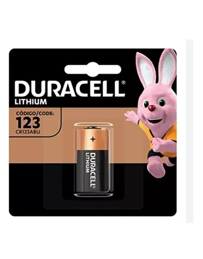 Bateria Lithium CR123A - Duarecll 3V. cartela com 1 unidades.