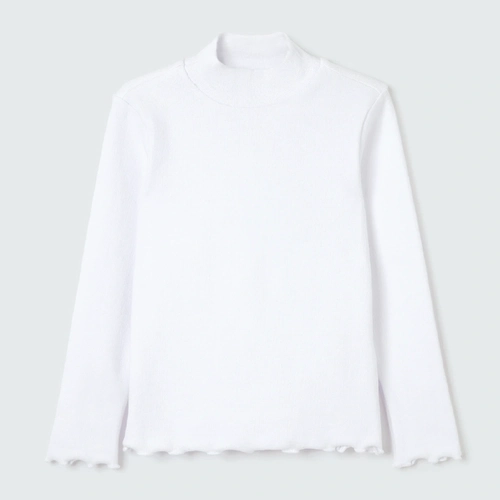 Camiseta Manga Longa Ribana Branca Hering - Feminina