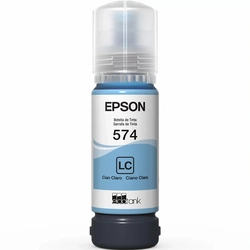 Garrafa para Ecotank Ciano Claro, T574, T574520, Epson