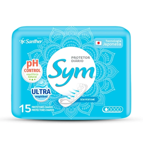 Protetor Diário Sem Perfume 15 Protetores Sym