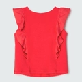 Blusa Cropped com Babados Vermelha Hering - Feminino