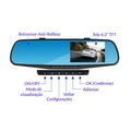 Espelho Retrovisor Roadstar Com Camera Frontal/re - Rs-510br