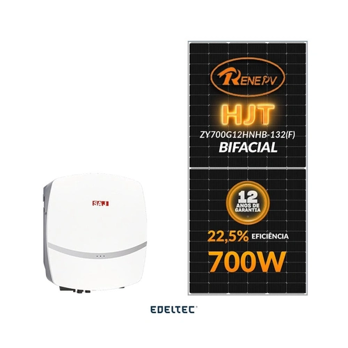 Gerador Edeltec Solar Saj 9,10 Kwp Mon. 220v S/estrutura (6k/700w Bifacial)