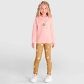 Conjunto Blusão Moletom e Calça Legging Cisne Rosa Brandili - Feminino