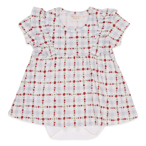 Body Vestido Manga Babado Suedine Feminino - Rose Garden