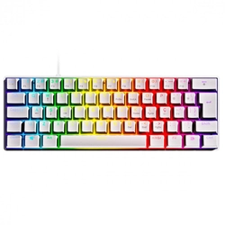 Teclado Pcyes Mecanico 60% Zot Branco Outemu Blue Hotswap Led RGB - PZWOHBLRGB