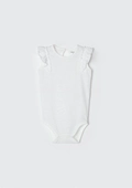 Body Regata Babado Off White Hering - Feminino