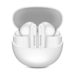 Fone de Ouvido Eardbud AIWA, Bluetooth, IPX4, ANC, Branco - AWS-EB-04-W