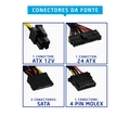 Fonte Evus Ft-200w Atx 200w Real 20/24p 3 Sata Com Cabo