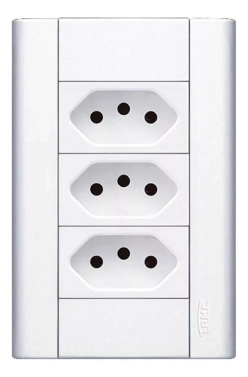 Tomada Tripla 2P+T 20A Modulare Fame