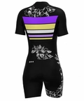 Macaquinho de Ciclismo Feminino Hibisco Roxo