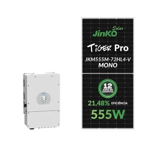 Gerador Solar Hibrido Deye 8,33 Kwp Mon. 220v Fibromadeira (8k/555w)