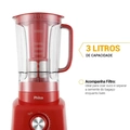 Liquidificador Philco Ph900 Com Filtro 12 Velocidades 3 Litros Vermelho 127v
