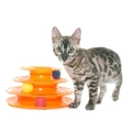 Torre Interativa Bolinha para Gatos - Laranja