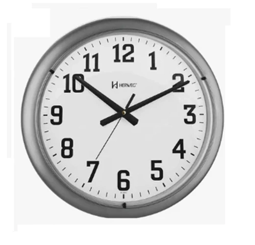 Relógio de Parede Quartz Herwer 6129 - 40cm - Visor de Vidro