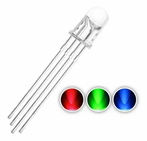 10 Peças Led 5mm Alto Brilho Rgb