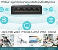 HUB SWITCH TP-LINK LS1005G 5 PORTAS GIGABIT 1000MBPS - PRETO