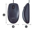 Mouse Óptico Logitech M90, USB 2.0, 1000 DPI, Preto - 910-004053