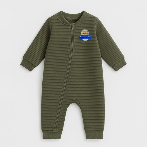 Macacão Matelassê Ursinho na Nave- Masculino