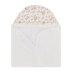 Toalha Capuz Forrada Suedine, Atoalhado e Fralda Feminina – Floral Coelha