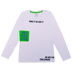 Camiseta Manga Longa Move Branca - Masculina