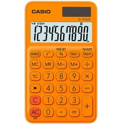 Calculadora de Bolso Casio 10 Dígitos Com Cálculo de Horas Laranja - Sl-310uc-rg-n-dc