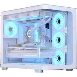 Gabinete Gamer Aerocool Atx P500c Branco Lateral Vidro