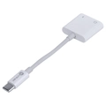 Adaptador Fone de Ouvido Celular Audio P2 3.5mm + Carregador para Usb Tipo c - Adpatc7.1