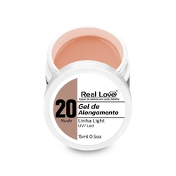 Gel de Alongamento para Unhas Linha Light 15ml - Real Love N20 Nude