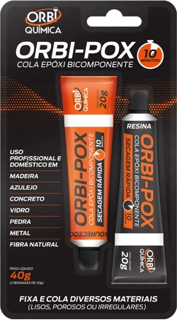 Adesivo Epoxi Orbiepoxi Orbi Quimica Bisnaga 2x20g