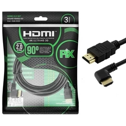 Cabo Hdmi 90° Gold 3m - 2.0 4k Hdr 19p