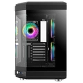 Gabinete Gamer Liketec Unreal Dark Black Cube Design Mid Tower Vidro Temperado