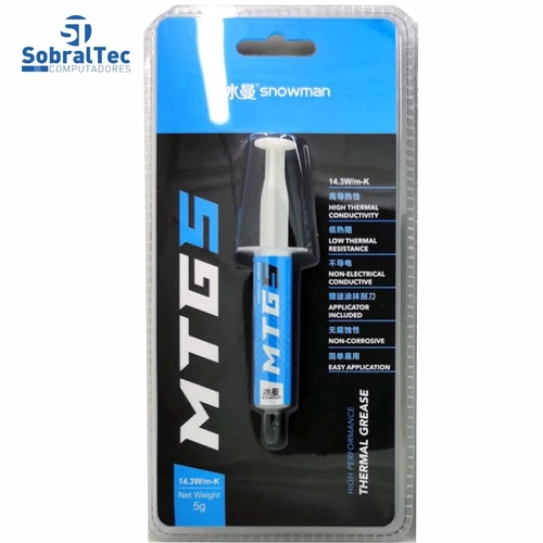 Pasta Térmica MTG10 Snowman, 14.3w/m-k, 10g