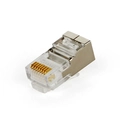 Conector Plug Modular Rj-45 Cabo De Rede Cat5 8x8 Blindado