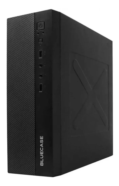 Gabinete Slim Com Fonte 200w Bluecase  Bg-2000 Preto Vertical Horizontal Micro Atx